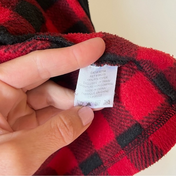 Nevada Men’s Buffalo Plaid Fleece Zip Hoodie Jacket Red Black Medium Warm Cozy - Picture 4 of 10